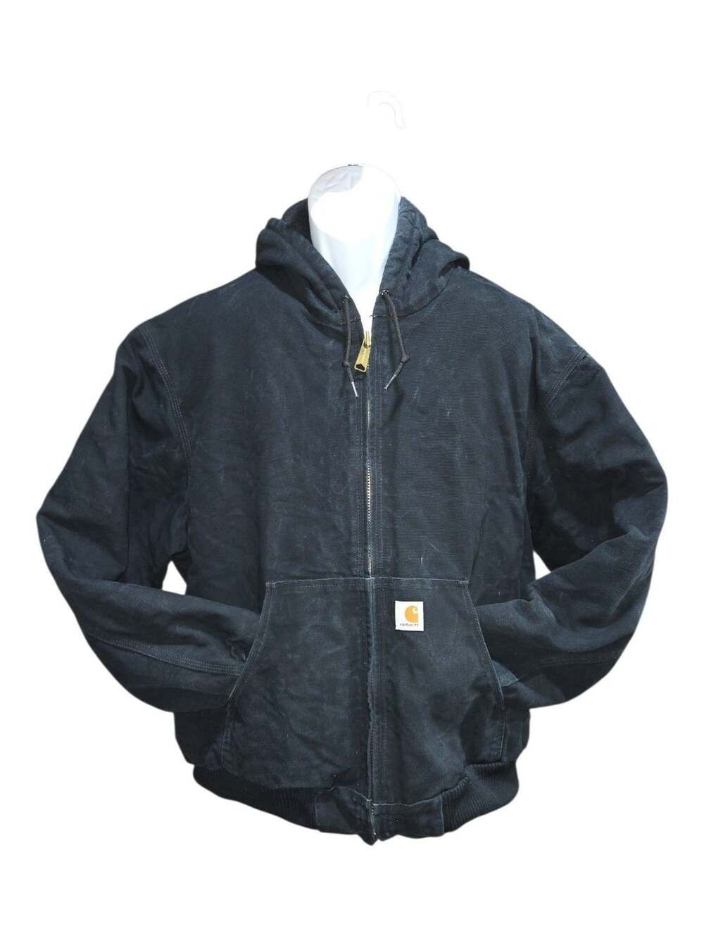 Carhartt J140 Black Duck Hooded Jacket 2XL Made in USA